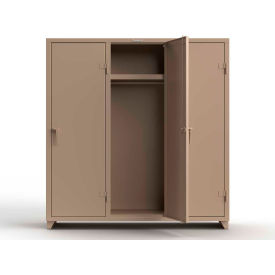 Strong Hold® 1-Tier 3 Door Extra Heavy Duty Locker 72"W x 24"D x 75"H Beige Assembled 