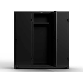 Strong Hold® 1-Tier 3 Door Extra Heavy Duty Locker 72"W x 24"D x 75"H Black Assembled 