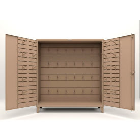 Strong Hold® HD Steel Chain & Hose Rigging Cabinet 72"W x 24"D x 78"H Beige 