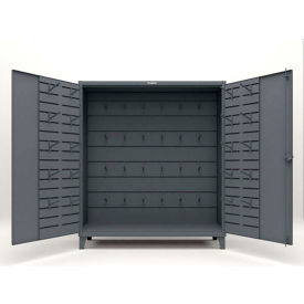 Strong Hold® HD Steel Chain & Hose Rigging Cabinet 72"W x 24"D x 78"H Dark Gray 