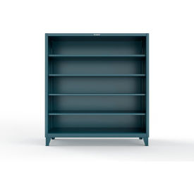 Strong Hold® Heavy Duty Closed Shelving Unit 4 Shelf 72"W x 24"D x 72"H Blue 