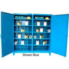 Strong Hold Products 66-DS-242-8PH-40VD-SB Strong Hold® Independent Lock Cabinet 66-DS-242-8PH-40 - Double Door With Dividers 72 x 24 x 78 image.