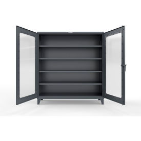 Strong Hold® Clearview Cabinet 72"W x 24"D x 78"H Dark Gray 