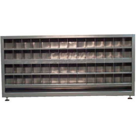 Strong Hold Products 7.13.3-248-112OP Strong Hold® Heavy Duty Counter High 2-Sided Metal Bin Storage 7.13.3-248-112OP - 85 x 24 x 39 image.