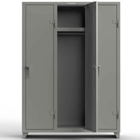 Strong Hold® 1-Tier 3 Door Locker 54"W x 18"D x 75"H Gray Assembled
