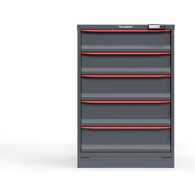 Strong Hold Modular Drawer Cabinet 5 Drawers 51 Comp. 30"W x 29"D x 44"H Red /Gray Elec. Lock 
