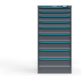 Strong Hold Modular Drawer Cabinet 9 Drawers 148 Comp. 30"W x 29"D x 60"H Blue /Gray Elec. Lock 