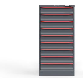 Strong Hold Modular Drawer Cabinet 9 Drawers 144 Comp. 30"W x 29"D x 60"H Red /Gray Elec. Lock 