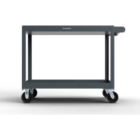 Strong Hold® SC2436-2-RAL7024 Mobile Service Cart 4800 lb. Cap. 36"L x 24"W x 40"H Dark Gray 