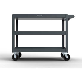 Strong Hold® SC2436-3-RAL7024 Mobile Service Cart 4800 lb. Cap. 36"L x 24"W x 40"H Dark Gray 