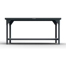 Strong Hold Heavy Duty Work Table with ABS Top 1 Shelf 60"W x 36"D Gray 