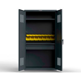 Strong Hold Products TA-50-MED-L StrongHold® Extra Heavy Duty Medical Locker, 42"W x 24"D x 78"H, Gray, All-Welded image.