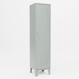 Global Industrial™ 1-Tier 1 Door Locker 18"W x 18"D x 72"H Gray All-Welded