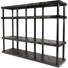 SPC Industrial™ DuraShelf™ Adjustable Solid Shelving 96"W x 24"D x 72"H Black