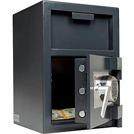 MASTER LOCK COMPANY - SENTRY SAFE DH074E SentrySafe Front Loading Depository Safe DH-074E - 14"W x 15-5/8"D x 20"H, Black image.