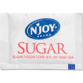 N’Joy Sugar Foods Pure Cane Sugar, 0.098 oz., 2000/Box