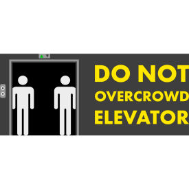 NoTrax Do Not Overcrowd Elevator Open Safety Message Mat 3/8 NoTrax Do Not Overcrowd Elevator Open Safety Message Mat 3/8