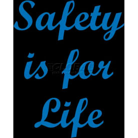 Superior Manufacturing Group, NoTrax 194SFL46BL NoTrax® Safety Is For Life Safety Message Mat 3/8" Thick 4 x 6 Black image.