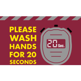 NoTrax Wash Hands Second Safety Message Mat 3/8