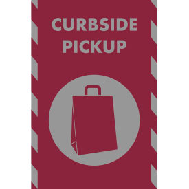 NoTrax Curbside Pickup Bag Circle Safety Message Mat 3/8 NoTrax Curbside Pickup Bag Circle Safety Message Mat 3/8