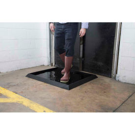 Superior Manufacturing Group, NoTrax 351S3239BL NoTrax® Sani-Trax® Plus Disinfectant Entrance Mat 2-1/2" Thick 2-5/8 x 3-1/4 Black image.