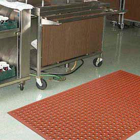 Superior Manufacturing Group, NoTrax T18S0035RD NoTrax® T18 Superflow™ Anti Fatigue Drainage Mat 5/8" Thick 3 x 5 Red image.