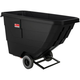 Commercial Light Duty MDPE Tilt Truck, 3/4 Cu. Yd. Cap., 750 lb. Capacity, Black view 2