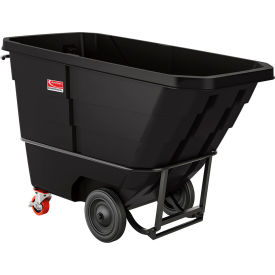 Commercial Standard Duty MDPE Tilt Truck, 1 Cu. Yd. Cap., 1300 lb. Capacity, Black view 2