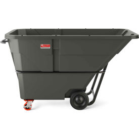 Towable/Forkliftable Standard Duty Plastic Tilt Truck, 1.5 Cu. Yd. Capacity, 1300 Lbs. Capacity, Black view 2