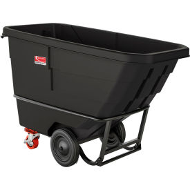 Commercial Standard Duty MDPE Tilt Truck, 3/4 Cu. Yd. Cap., 1300 lb. Capacity, Black view 2
