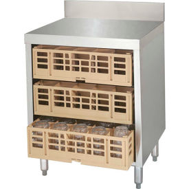 Advance Tabco, Inc. CRCR-24 Advance Tabco CRCR-24, Flat  Top Closed Glass Rack, 24"Wx21"Dx33"H,  Stainless Steel image.