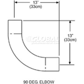 Sunstar Heating Products Inc 43208010 SunStar 90° Elbow For Straight Infrared Tube Heaters image.
