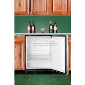 Summit Appliance Div. AL752BKBIIF Summit ADA Comp Built in Undercounter Refrigerator 5.5 Cu. Ft. Black/Stainless Steel image.