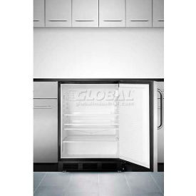 Summit Appliance Div. AL752BKCSS Summit  ADA Comp Built in Undercounter Refrigerator 5.5 Cu. Ft. Stainless Steel image.