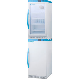 Summit Appliance Div. ARG31PVBIADA-AFZ2PVBIADASTACK Accucold 20" Wide Series Refrigerator & Freezer Comb, RHD, Glass/Solid Door, 5.3 Cu. Ft. Cap, White image.