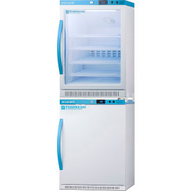 Summit Appliance Div. ARG6PV-AFZ5PVBIADASTACK Accucold 24" Wide Series Refrigerator & Freezer Comb, RHD, Glass/Solid Door, 9.88 Cu. Ft. Cap, White image.