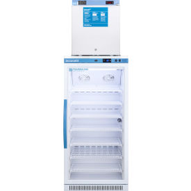 Summit Appliance Div. ARG8PV-FS24LSTACKMED2 Accucold Vaccine Refrigerator/Freezer Combination, 9.4 CuFt, 23-3/8"W x 24-3/8"D x73.5"H, Glass Door image.