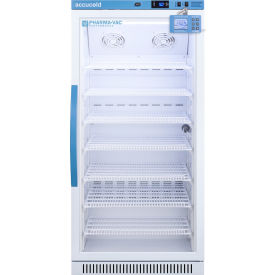 Accucold Upright Vaccine Refrigerator, 8 Cu. Ft., Wire Shelves, Glass Door