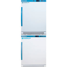 Summit Appliance Div. ARS6PV-AFZ5PVBIADASTACK Accucold 24" Wide Series Refrigerator & Freezer Comb., RHD, Solid Door, 9.88 Cu. Ft. Capacity, White image.