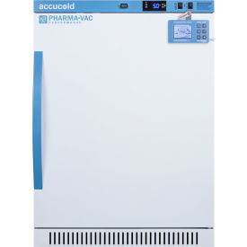 Accucold ADA Vaccine Refrigerator 24-3/8"W x 24-3/8 "D x 32.5"H 6 CuFt Solid Door Wire Shelf 