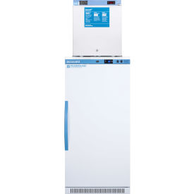 Summit Appliance Div. ARS8PV-FS24LSTACKMED2 Accucold Vaccine Refrigerator/Freezer Combination, 9.4 CuFt, 23-3/8"W x 24-3/8"D x73.5"H, Solid Door image.