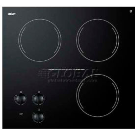 Summit Appliance Div. CR3240 Summit-230V Three-Burner Cooktop In Black Ceramic Glass image.