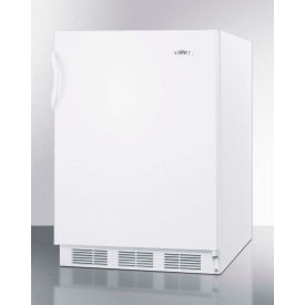 Summit Appliance Div. CT66WBI Summit-Built In Undercounter Refrigerator-Freezer 5.1 Cu. Ft. White image.