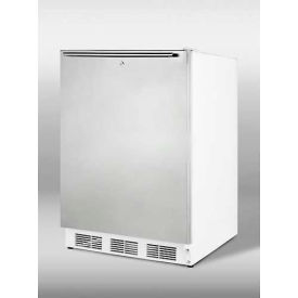 Summit Appliance Div. CT66LWSSHHADA Summit-ADA Comp Refrigerator-Freezer For Freestanding , White, S/S Door image.