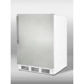 Summit Appliance Div. CT66LWSSHVADA Summit-ADA Comp Refrigerator-Freezer For Freestanding , Lock, White, S/S Door image.
