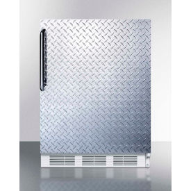 Summit Appliance Div. FF61WBISSTBADA Summit  ADA Comp Built In Undercounter All Refrigerator 5.5 Cu. Ft. White/Diamond Plate image.