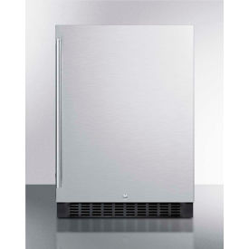 Summit Appliance Div. FF64BSS Summit Undercounter Built In-Freestanding Refrigerator 4.6 Cu. Ft. Black/Stainless Steel image.