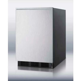 Summit Appliance Div. FF6BKBISSHH Summit  Built In Undercounter All Refrigerator 5.5 Cu. Ft. Black/Stainless Steel image.