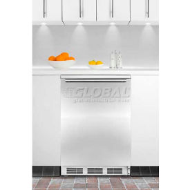 Summit Appliance Div. FF6WBISSHH Summit  Built In Undercounter All Refrigerator 5.5 Cu. Ft. White/Stainless Steel image.