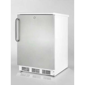 Summit Appliance Div. FF6LW7SSTB Summit  Commercial Undercounter Refrigerator W/Lock 5.5 Cu. Ft. White/Stainless Steel image.